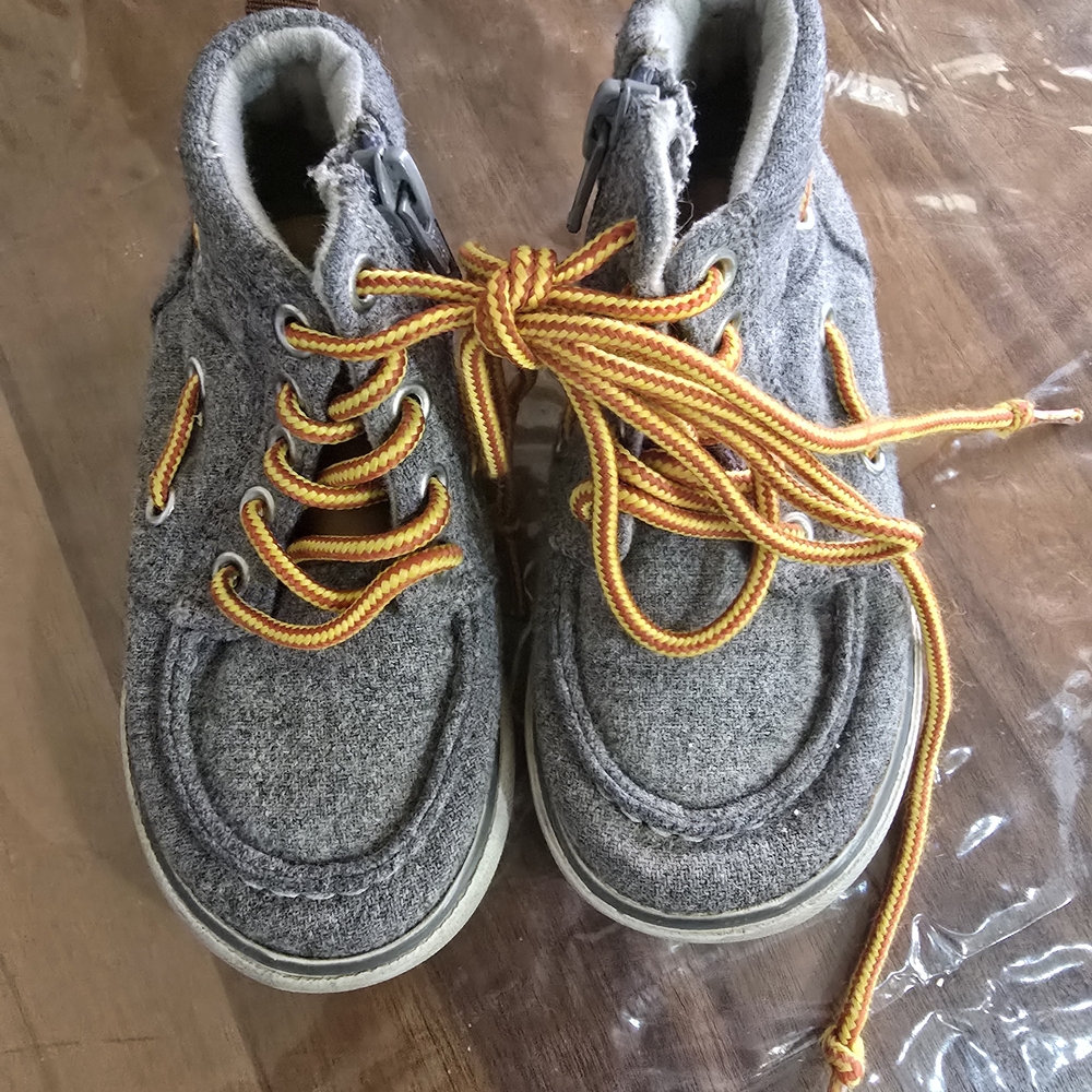 GAP Gray Kids Boots with Orange Laces